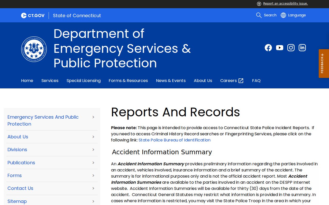 Milford arrest records through Connecticut State Police reports and records