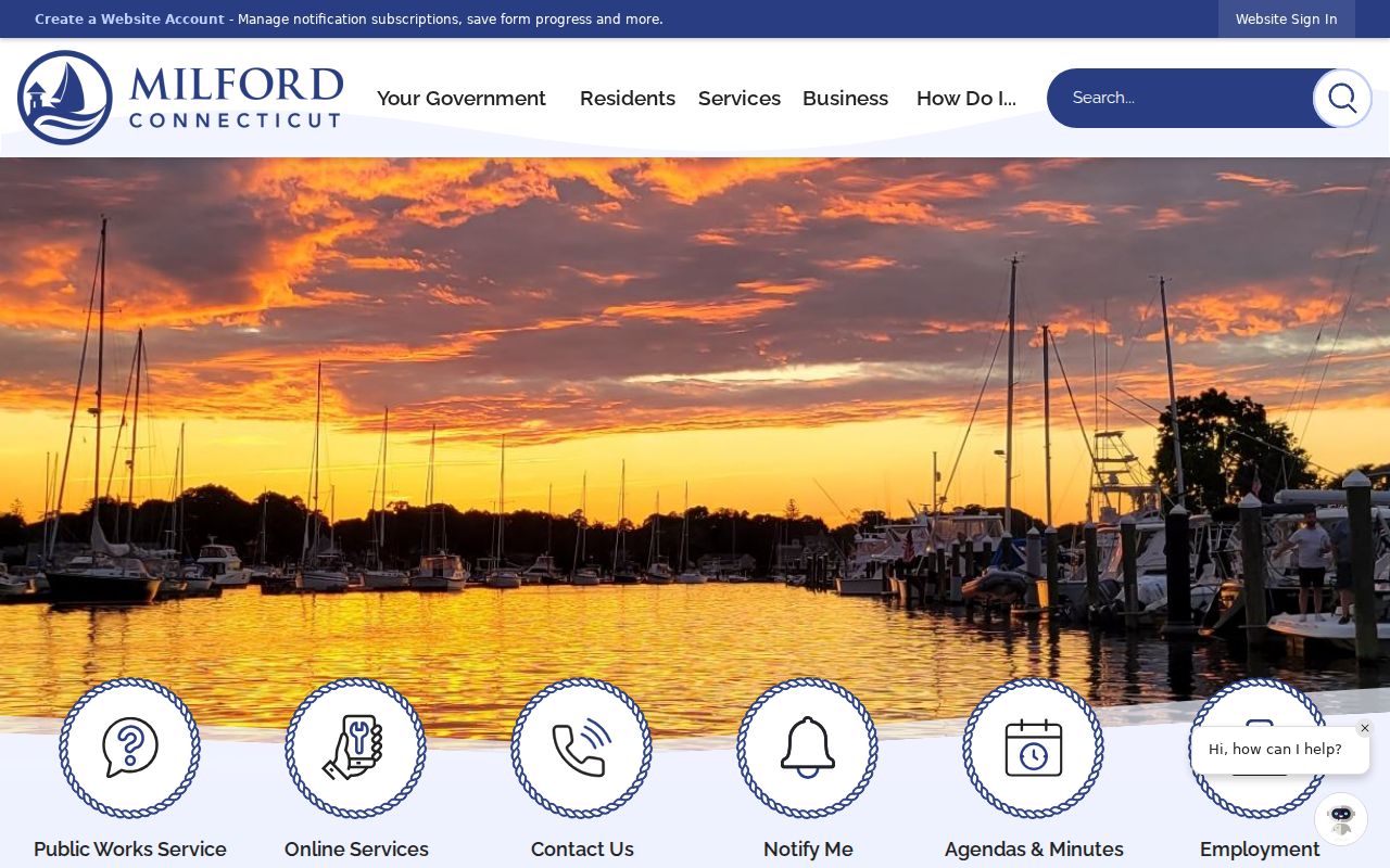 City of Milford criminal history offices and services